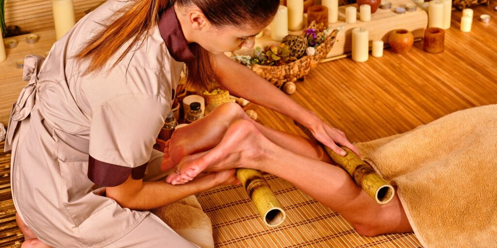 Bamboo massage cellulite